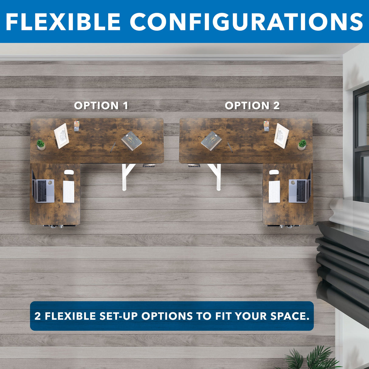 Large Electric Height Adjustable Corner Standing Desk Standing Desk - Large Electric Height Adjustable Corner Standing Desk - Mount-It! -