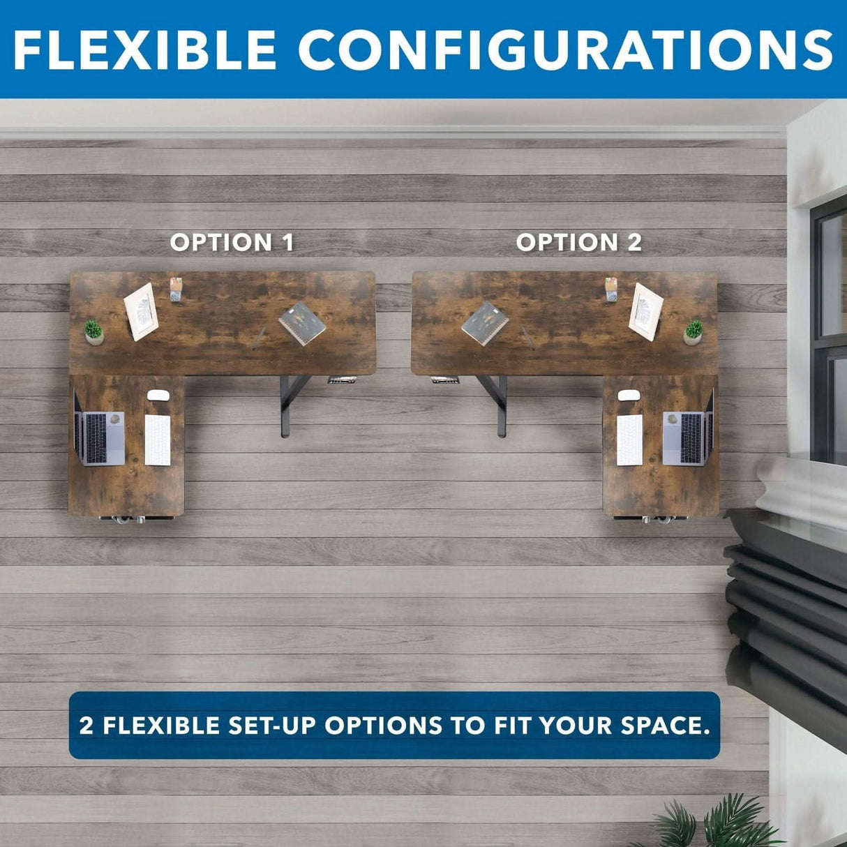 Large Electric Height Adjustable Corner Standing Desk Standing Desk - Large Electric Height Adjustable Corner Standing Desk - Mount-It! -