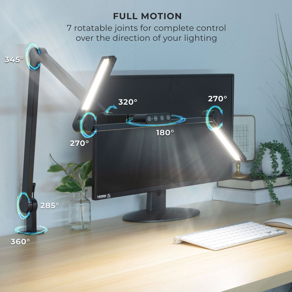 LED Desk Lamp with Swing Arms Desk Accessories - LED Desk Lamp with Swing Arms - Mount-It! - TS-7011