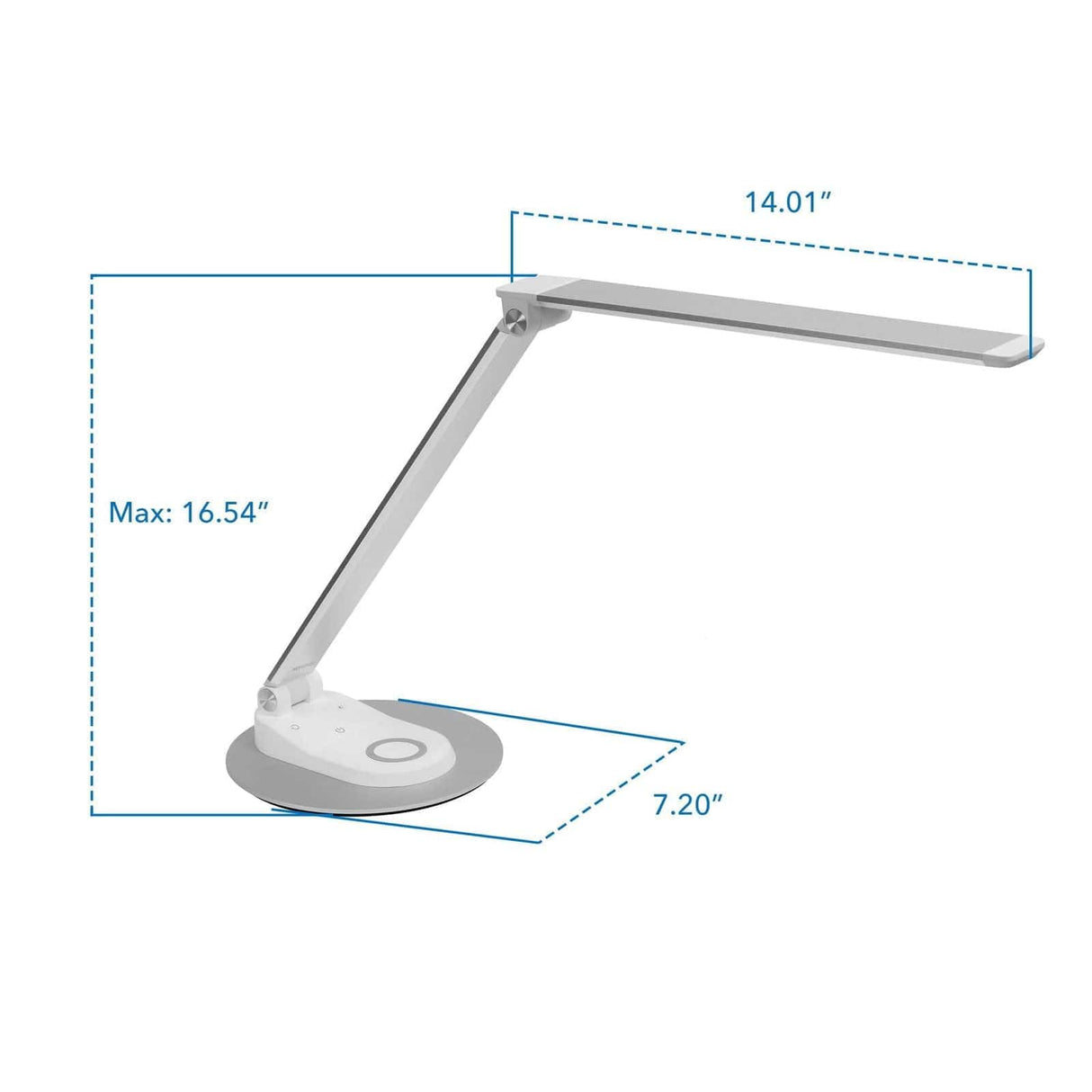 LED Desk Lamp with Wireless Charging Desk Accessories - LED Desk Lamp with Wireless Charging - Mount-It! - TS-7009