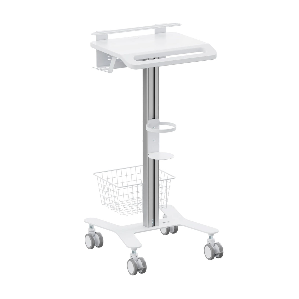 MedHub Laptop Cart with Security Bar Mobile Standing Desk - MedHub Laptop Cart with Security Bar - Mount-It! - MI-16029