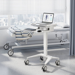 Mobile Standing Desk - MedHub Mobile Workstation - Mount-It! - MI-16003 Mobile Standing Desk - MedHub Mobile Workstation - Mount-It! - MI-16003