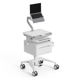 - MedHub Mobile Workstation with Drawers and Laptop Arm - Mount-It! - MI-16027 - MedHub Mobile Workstation with Drawers and Laptop Arm - Mount-It! - MI-16027