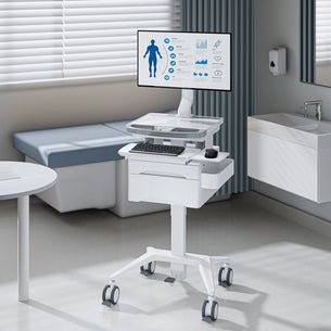 - MedHub Mobile Workstation with Drawers and Monitor Mount - Mount-It! - MI-16025 - MedHub Mobile Workstation with Drawers and Monitor Mount - Mount-It! - MI-16025