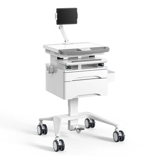 - MedHub Mobile Workstation with Drawers and Tablet Arm - Mount-It! - MI-16028 - MedHub Mobile Workstation with Drawers and Tablet Arm - Mount-It! - MI-16028
