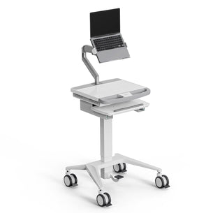 - MedHub Mobile Workstation with Laptop Arm - Mount-It! - MI-16017 - MedHub Mobile Workstation with Laptop Arm - Mount-It! - MI-16017