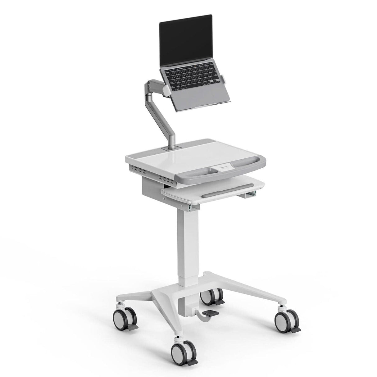 MedHub Mobile Workstation with Laptop Arm - MedHub Mobile Workstation with Laptop Arm - Mount-It! - MI-16017