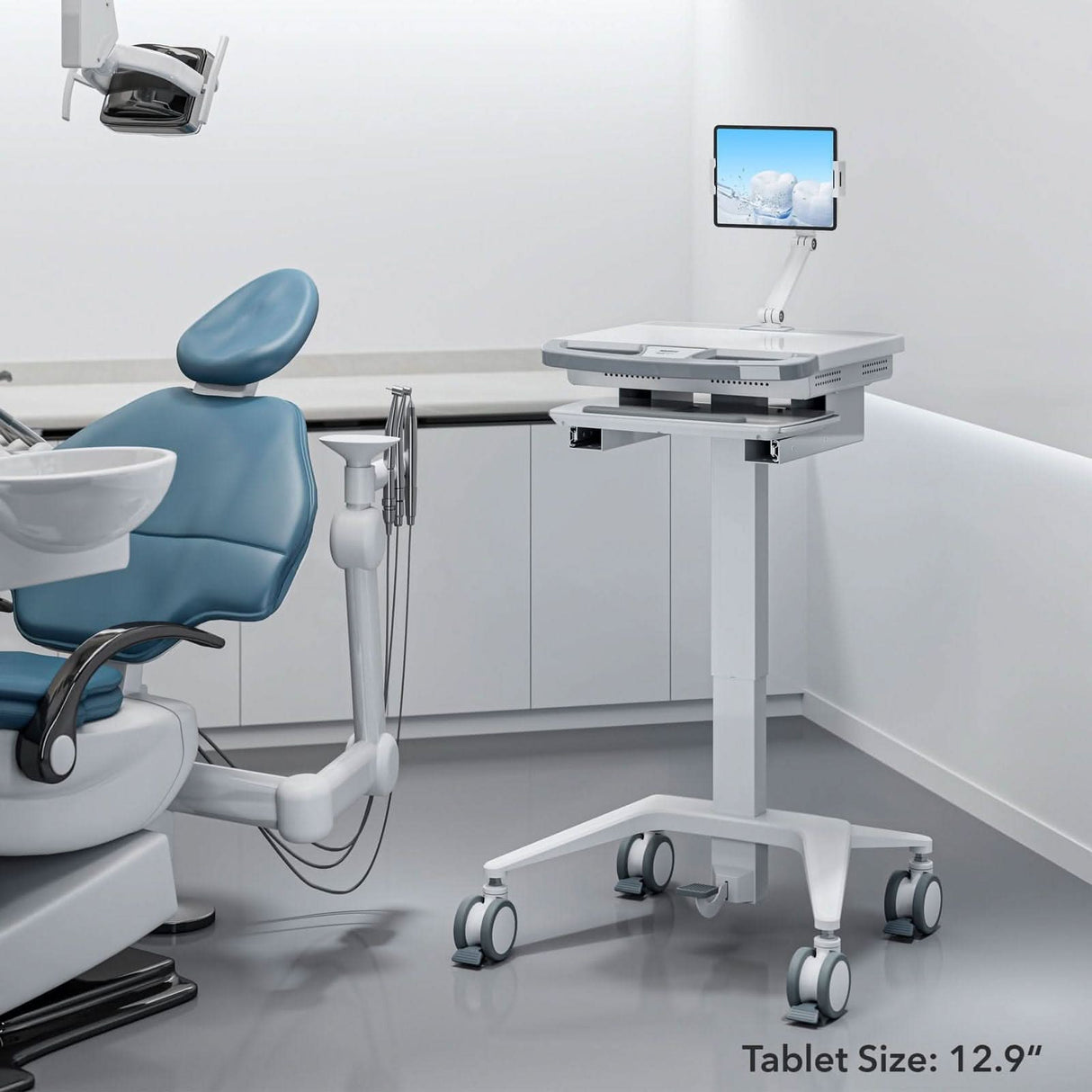 MedHub Mobile Workstation with Tablet Arm - MedHub Mobile Workstation with Tablet Arm - Mount-It! - MI-16018