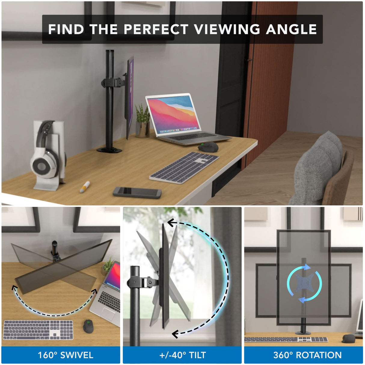 Monitor Desk Mount Monitor Mount - Monitor Desk Mount - Mount-It! -