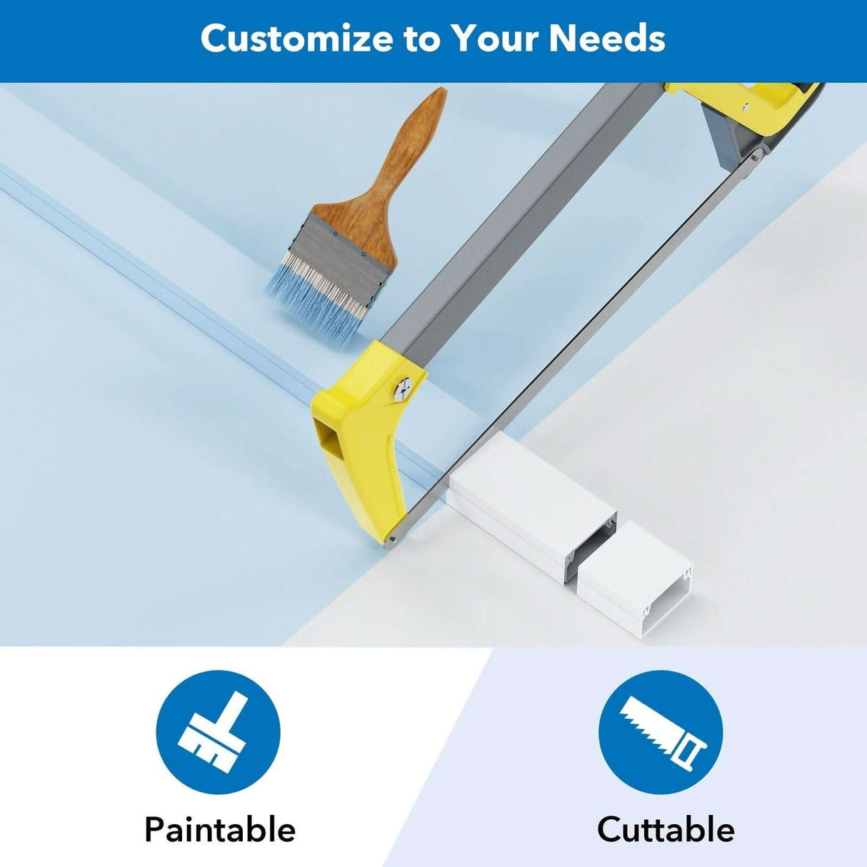 On-Wall TV Cable Concealer Kit TV Accessories - On-Wall TV Cable Concealer Kit - Mount-It! - MI-7285