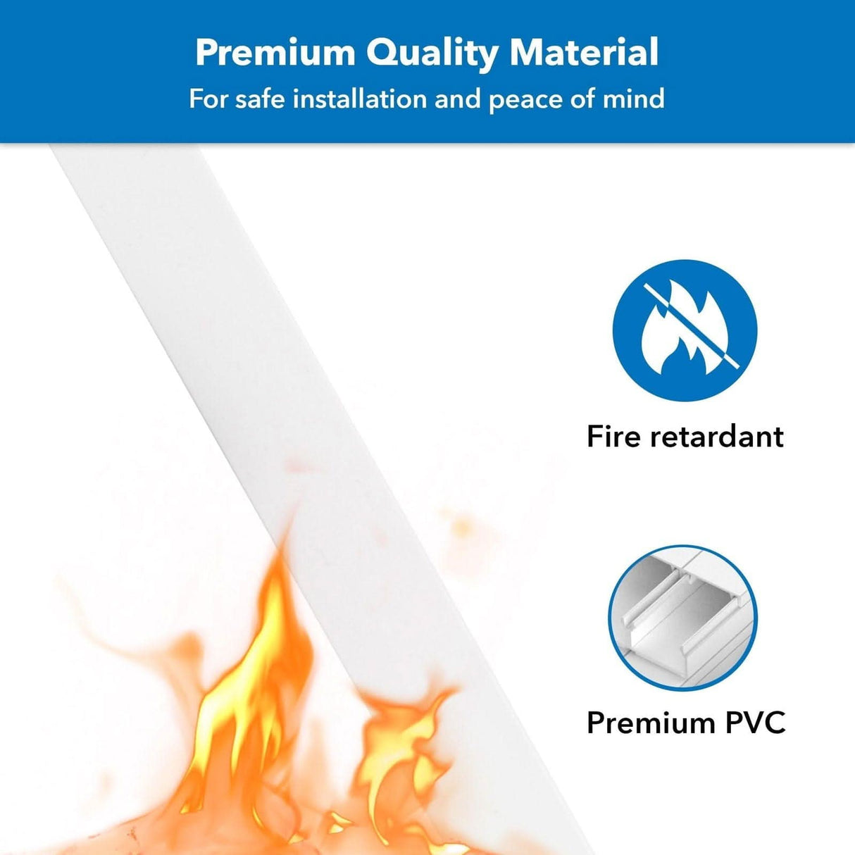 On-Wall TV Cable Concealer Kit TV Accessories - On-Wall TV Cable Concealer Kit - Mount-It! - MI-7285