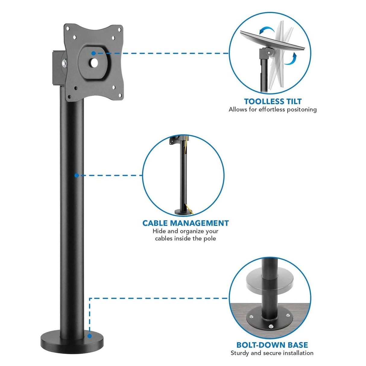 Point of Sale (POS) Monitor Mount Monitor Mount - Point of Sale (POS) Monitor Mount - Mount-It! - MI-3795