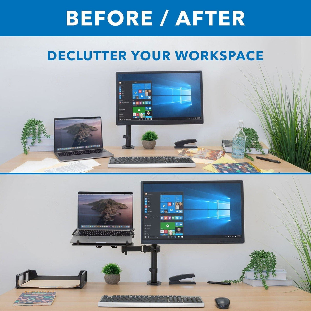 Pole Mount Laptop Holder Laptop Mount - Pole Mount Laptop Holder - Mount-It! - MI-1352T