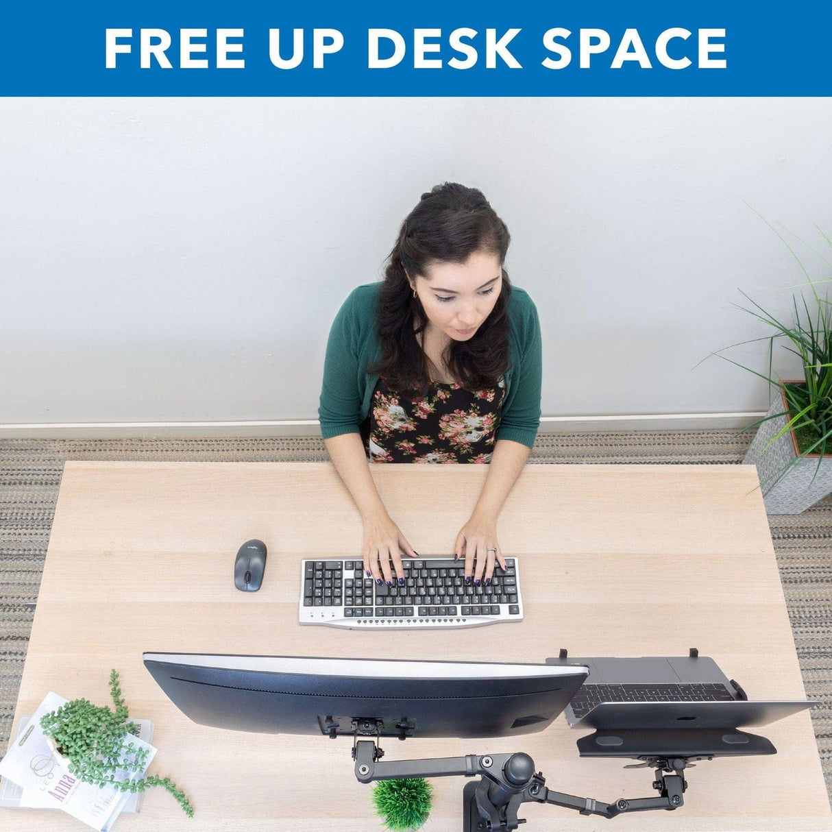 Pole Mount Laptop Holder Laptop Mount - Pole Mount Laptop Holder - Mount-It! - MI-1352T