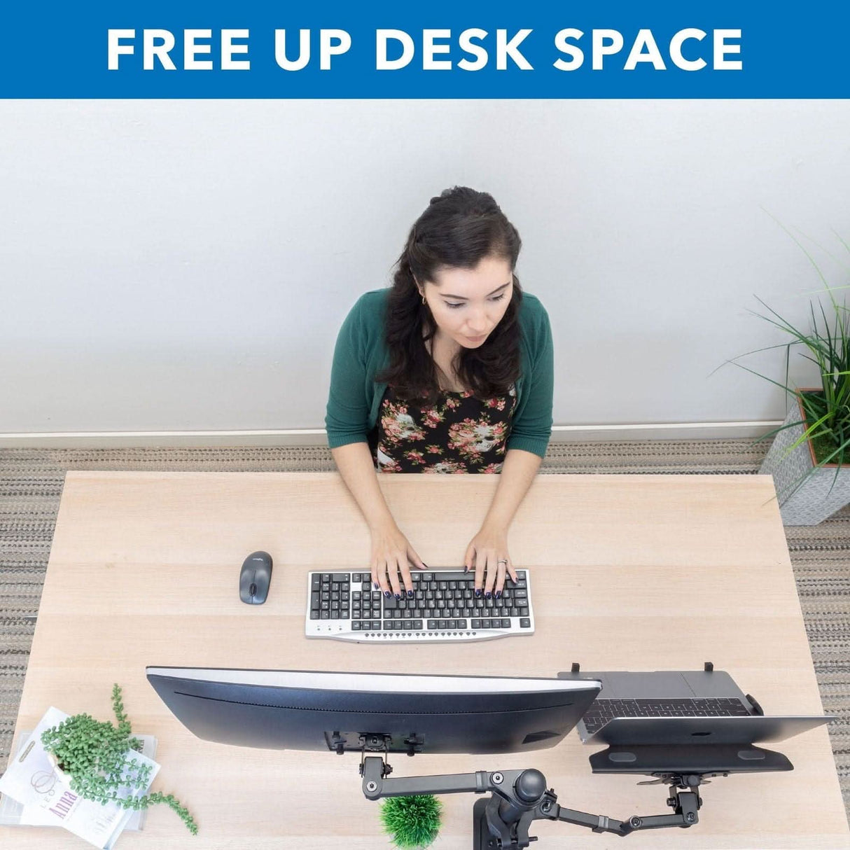 Pole Mount Laptop Holder Laptop Mount - Pole Mount Laptop Holder - Mount-It! - MI-1352T