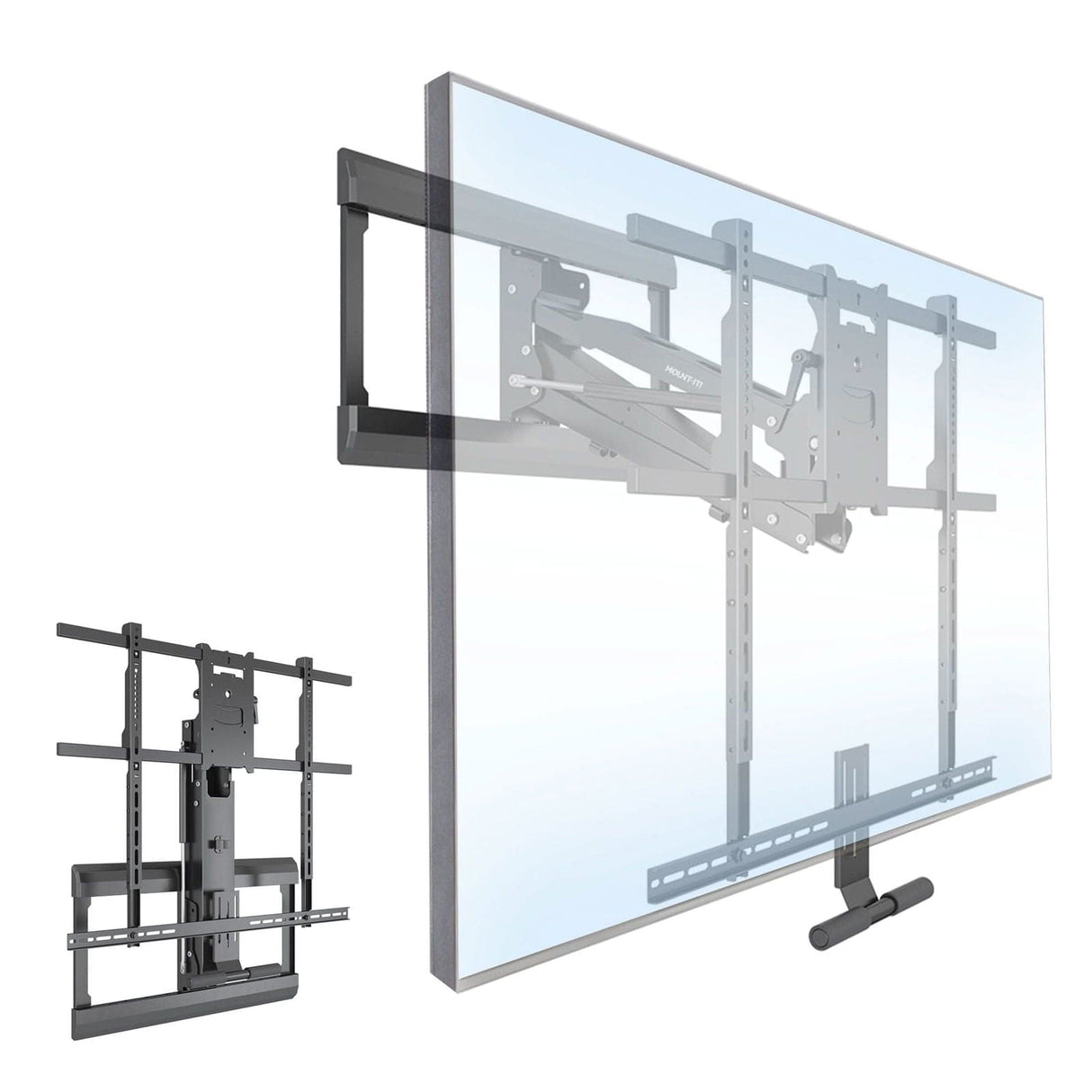 Pull Down Fireplace TV Mount - For TVs from 65" to 85" TV Mount - Pull Down Fireplace TV Mount - For TVs from 65" to 85" - Mount-It! - MI-384L
