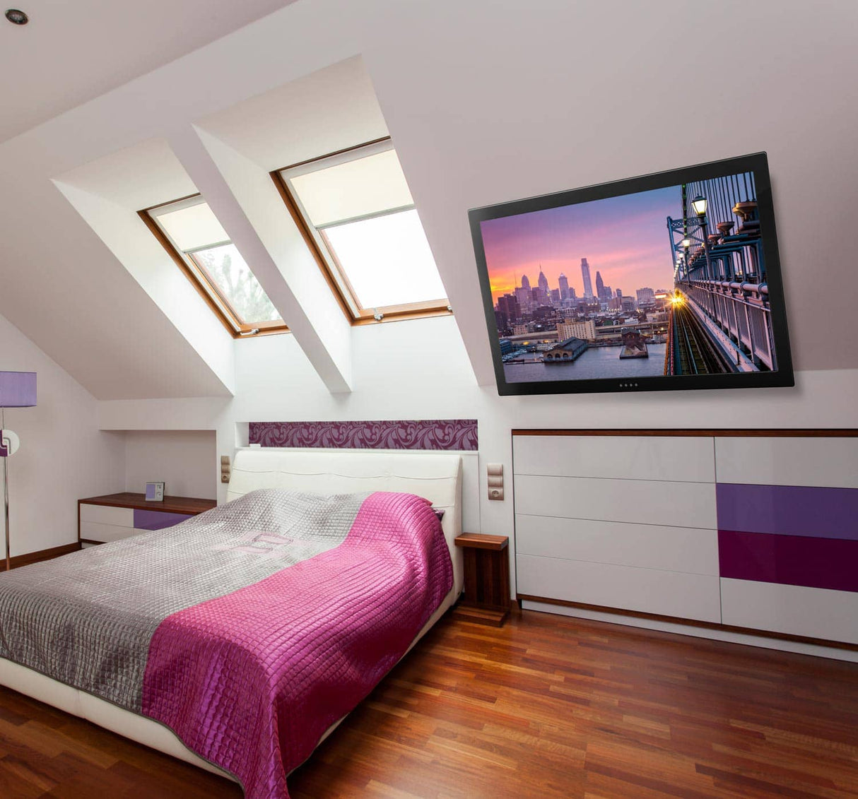 Retractable Motorized Ceiling TV Mount TV Mount - Retractable Motorized Ceiling TV Mount - Mount-It! -