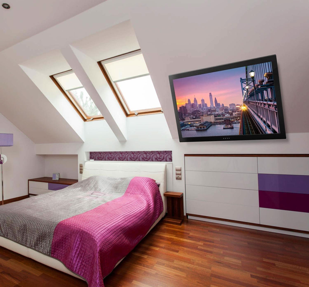 Retractable Motorized Ceiling TV Mount TV Mount - Retractable Motorized Ceiling TV Mount - Mount-It! -