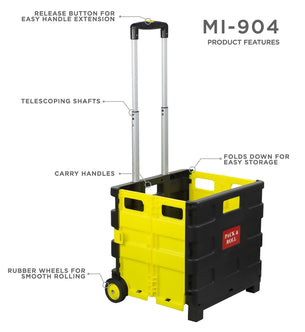 Hand Truck - Rolling Collapsible Utility Cart - Mount-It! - MI-904 Hand Truck - Rolling Collapsible Utility Cart - Mount-It! - MI-904