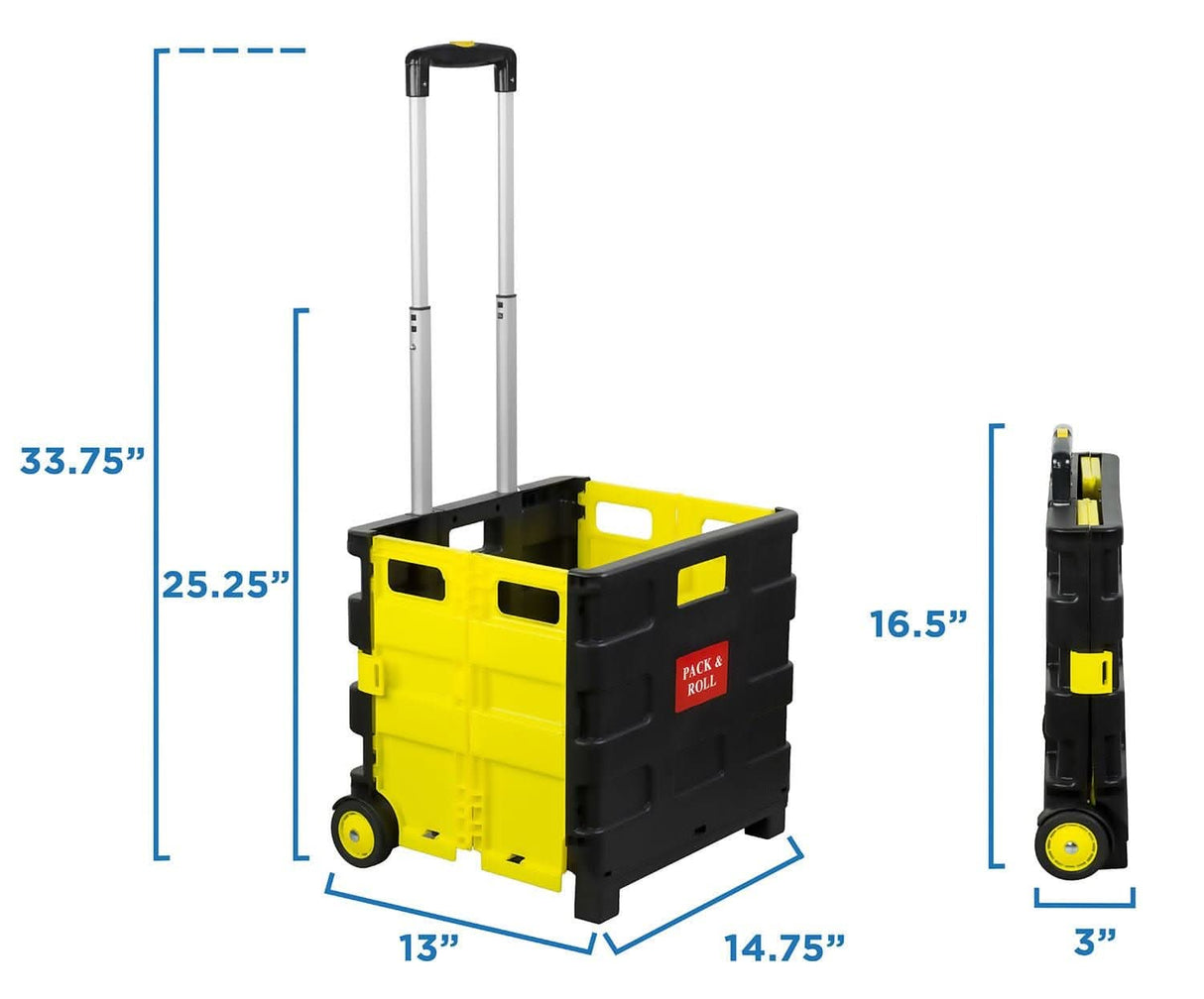 Rolling Collapsible Utility Cart Hand Truck - Rolling Collapsible Utility Cart - Mount-It! - MI-904
