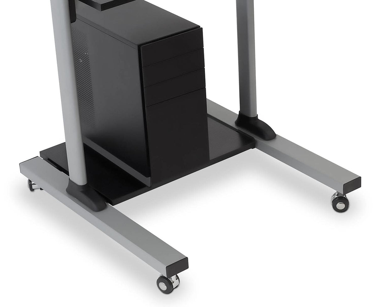 Rolling Computer Work Station with Monitor Mount Mobile Standing Desk - Rolling Computer Work Station with Monitor Mount - Mount-It! -
