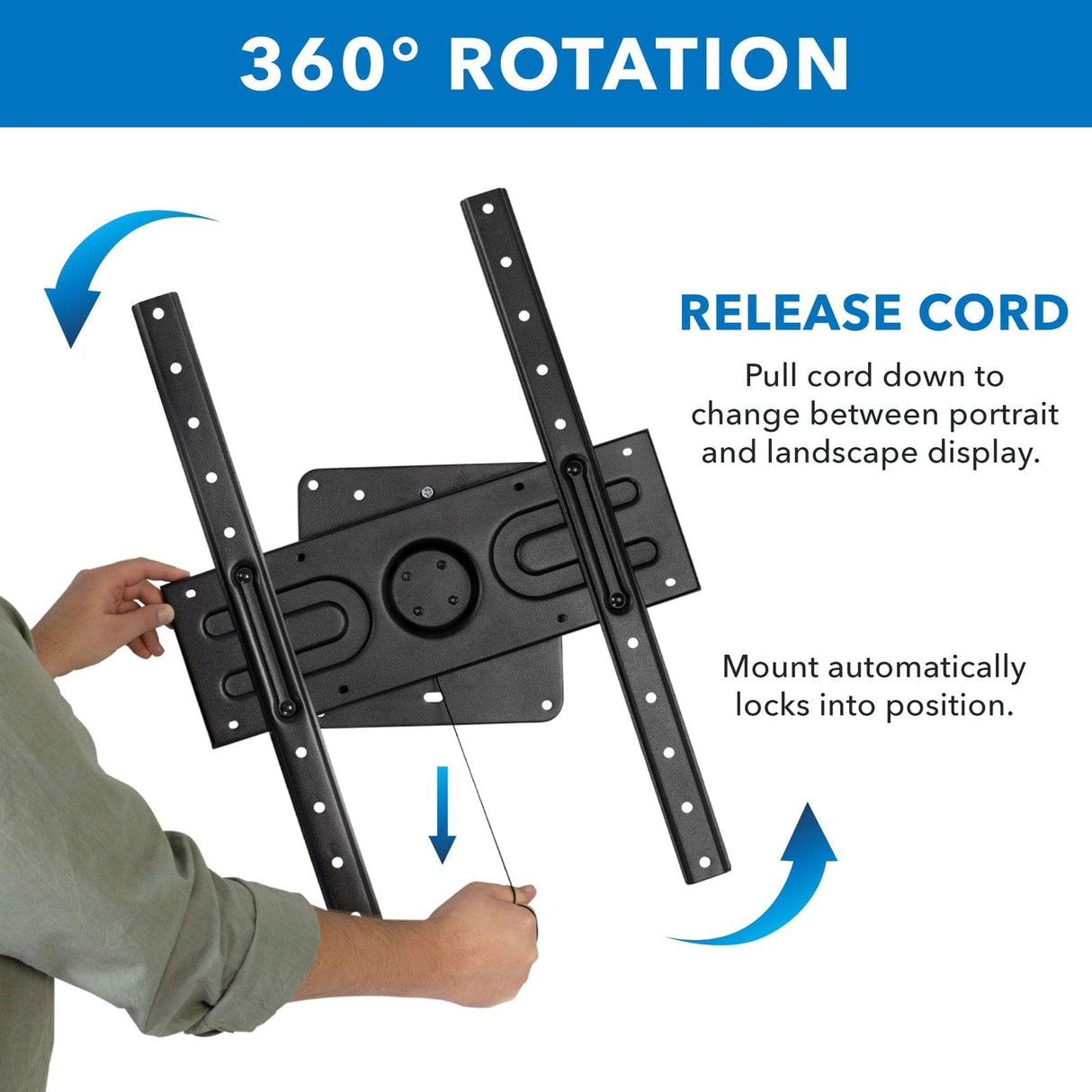 Rotating TV Wall Mount | 37" to 80" Screens TV Mount - Rotating TV Wall Mount | 37" to 80" Screens - Mount-It! - MI-387