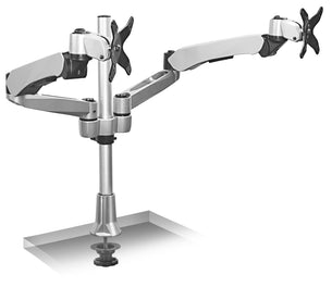 Silver Monitor Mount - Extra-Tall Dual Spring Arm Adjustable Monitor Desk Mount - Mount-It! - MI-45111 Silver Monitor Mount - Extra-Tall Dual Spring Arm Adjustable Monitor Desk Mount - Mount-It! - MI-45111