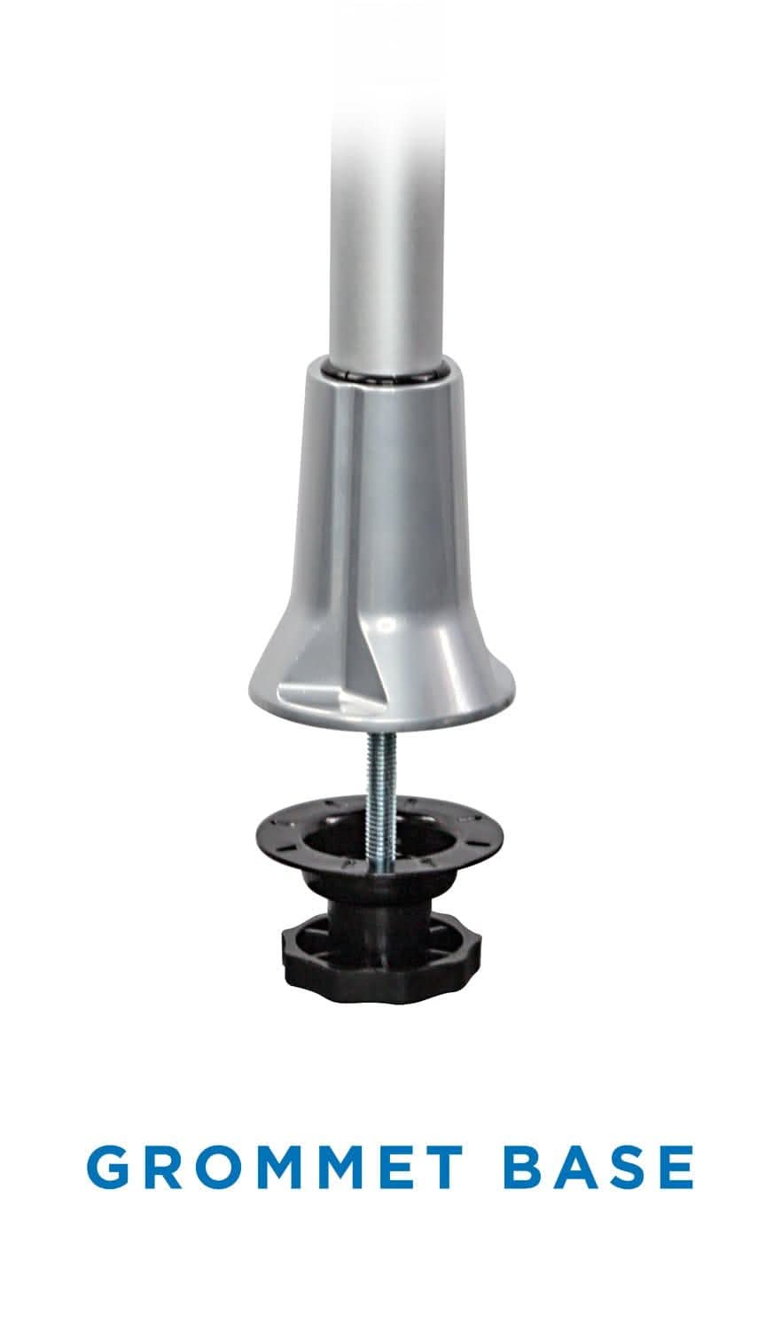 Extra-Tall Dual Spring Arm Adjustable Monitor Desk Mount Silver Monitor Mount - Extra-Tall Dual Spring Arm Adjustable Monitor Desk Mount - Mount-It! - MI-45111