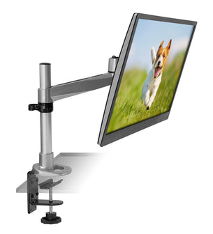 Silver Monitor Mount - Full Motion Monitor Desk Mount - Mount-It! - MI-32116 Silver Monitor Mount - Full Motion Monitor Desk Mount - Mount-It! - MI-32116