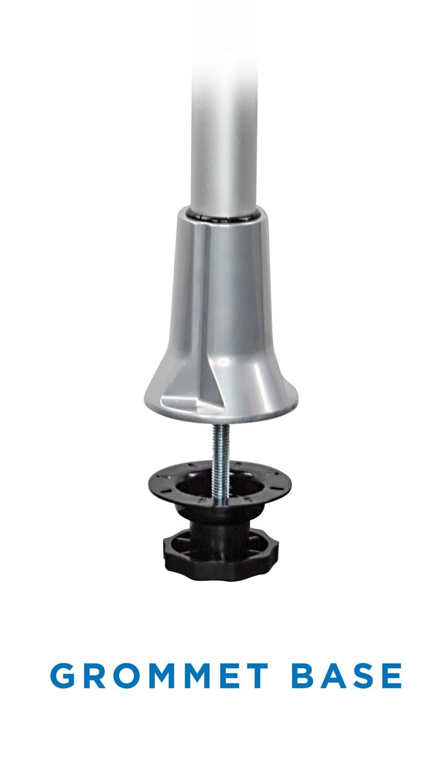 Heavy Duty Articulating Dual Monitor Desk Mount for Grommet Installation Silver Monitor Mount - Heavy Duty Articulating Dual Monitor Desk Mount - Mount-It! - MI-43111