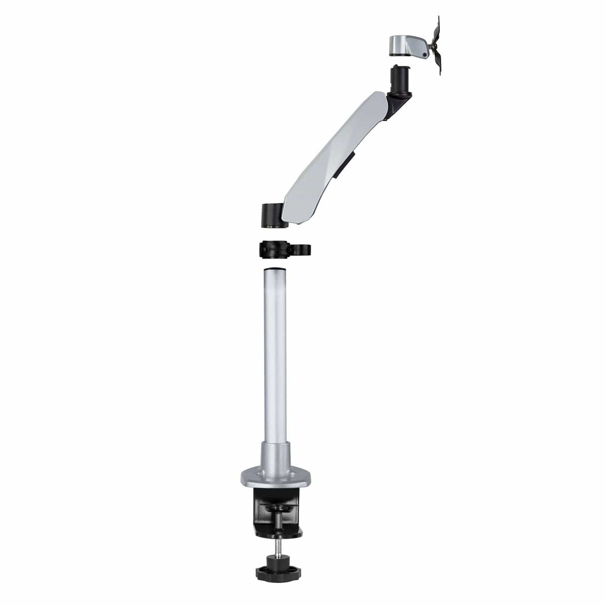 Premium Single Monitor Desk Mount Silver Monitor Mount - Premium Single Monitor Desk Mount - Mount-It! - MI-34116