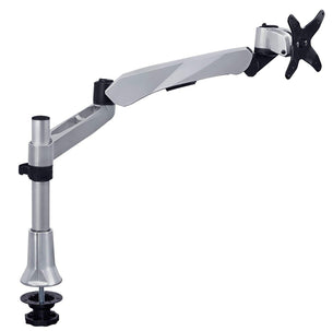 Silver Monitor Mount - Professional Spring Arm Single Monitor Desk Mount - Mount-It! - MI-35111 Silver Monitor Mount - Professional Spring Arm Single Monitor Desk Mount - Mount-It! - MI-35111
