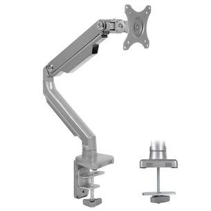 Silver Monitor Mount - Single Monitor Desk Mount - Mount-It! - MI-2761 Silver Monitor Mount - Single Monitor Desk Mount - Mount-It! - MI-2761