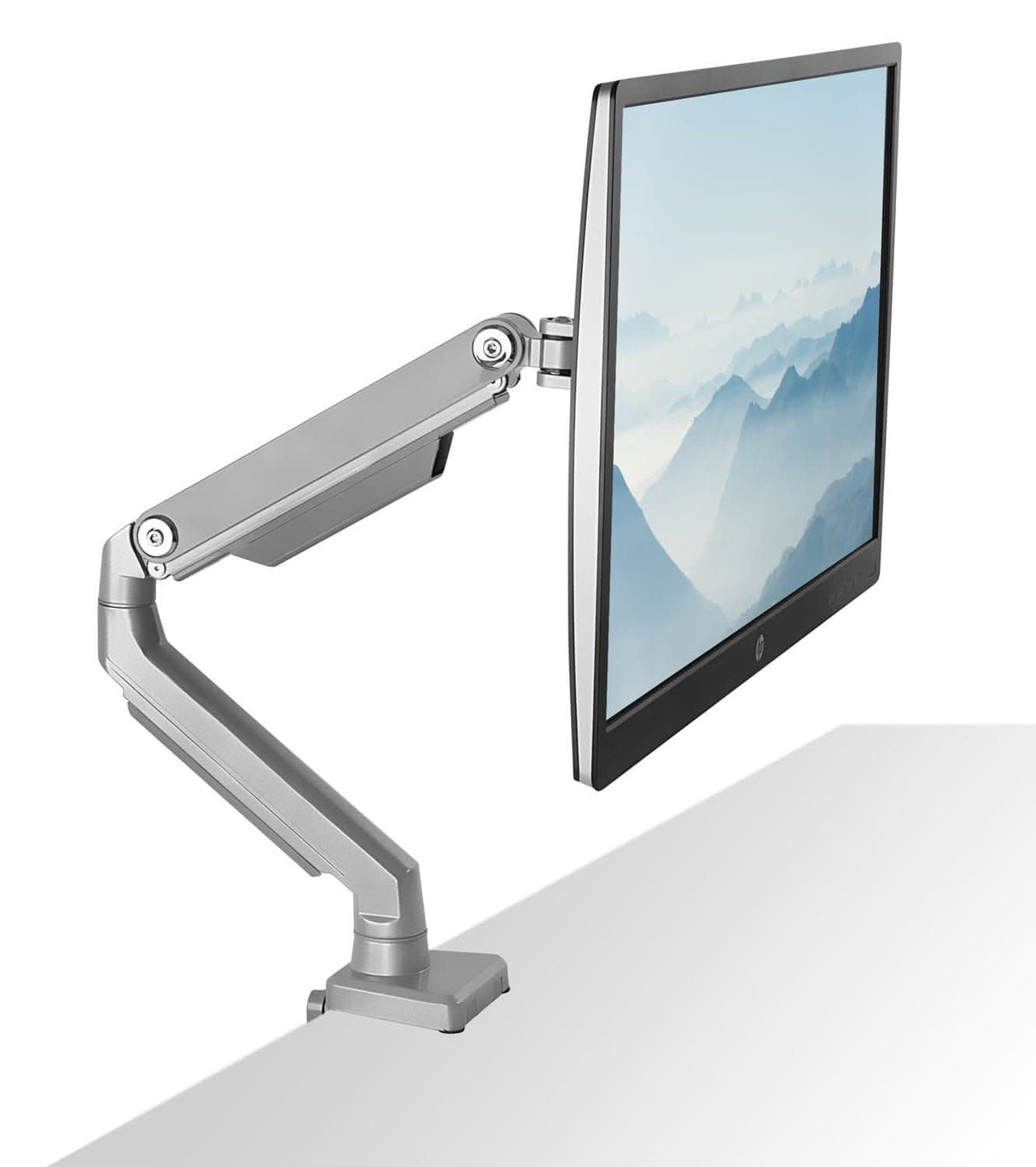 Single Monitor Desk Mount Silver Monitor Mount - Single Monitor Desk Mount - Mount-It! - MI-2761