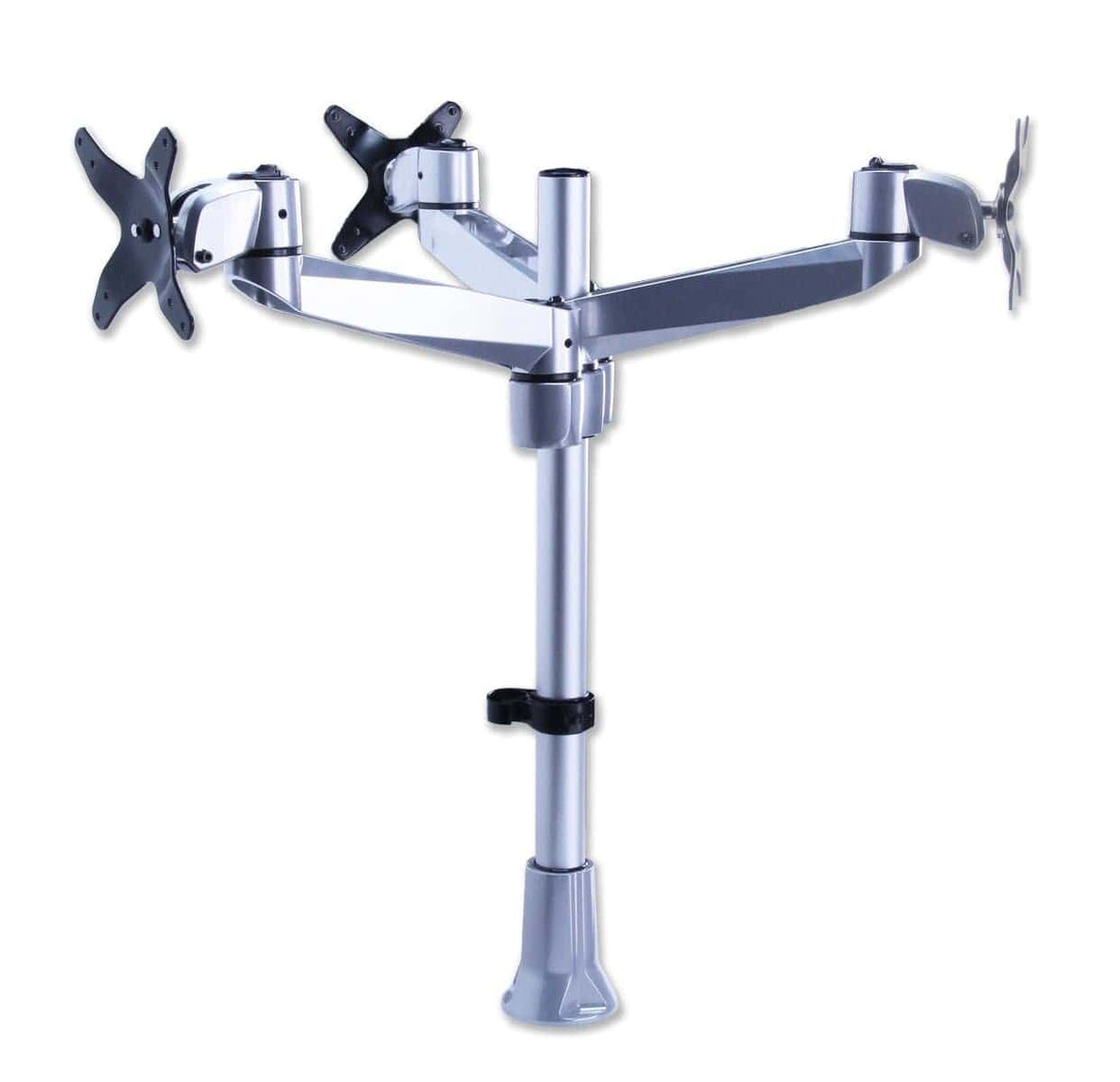 Three Monitor Swivel Arm Desk Mount Silver Monitor Mount - Three Monitor Swivel Arm Desk Mount - Mount-It! - MI-52111