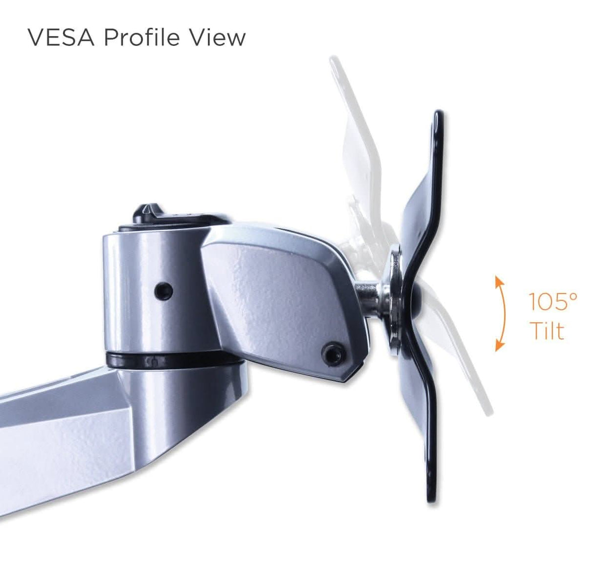 Three Monitor Swivel Arm Desk Mount Silver Monitor Mount - Three Monitor Swivel Arm Desk Mount - Mount-It! - MI-52111