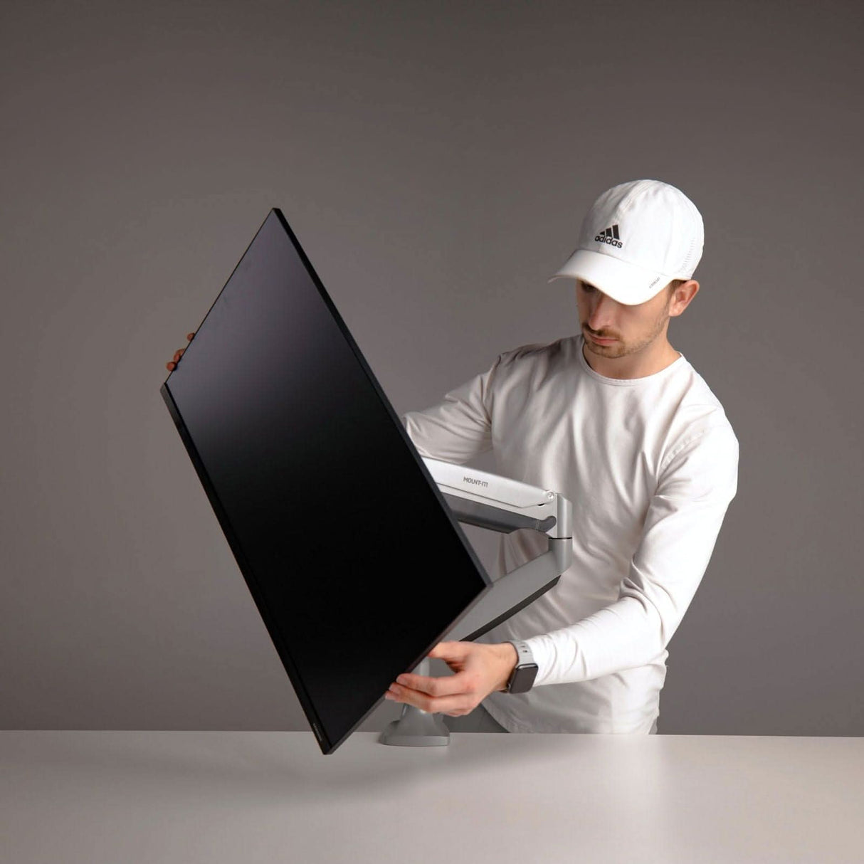 Single Monitor Mount With Gas Spring Arm Monitor Mount - Single Monitor Mount With Gas Spring Arm - Mount-It! -