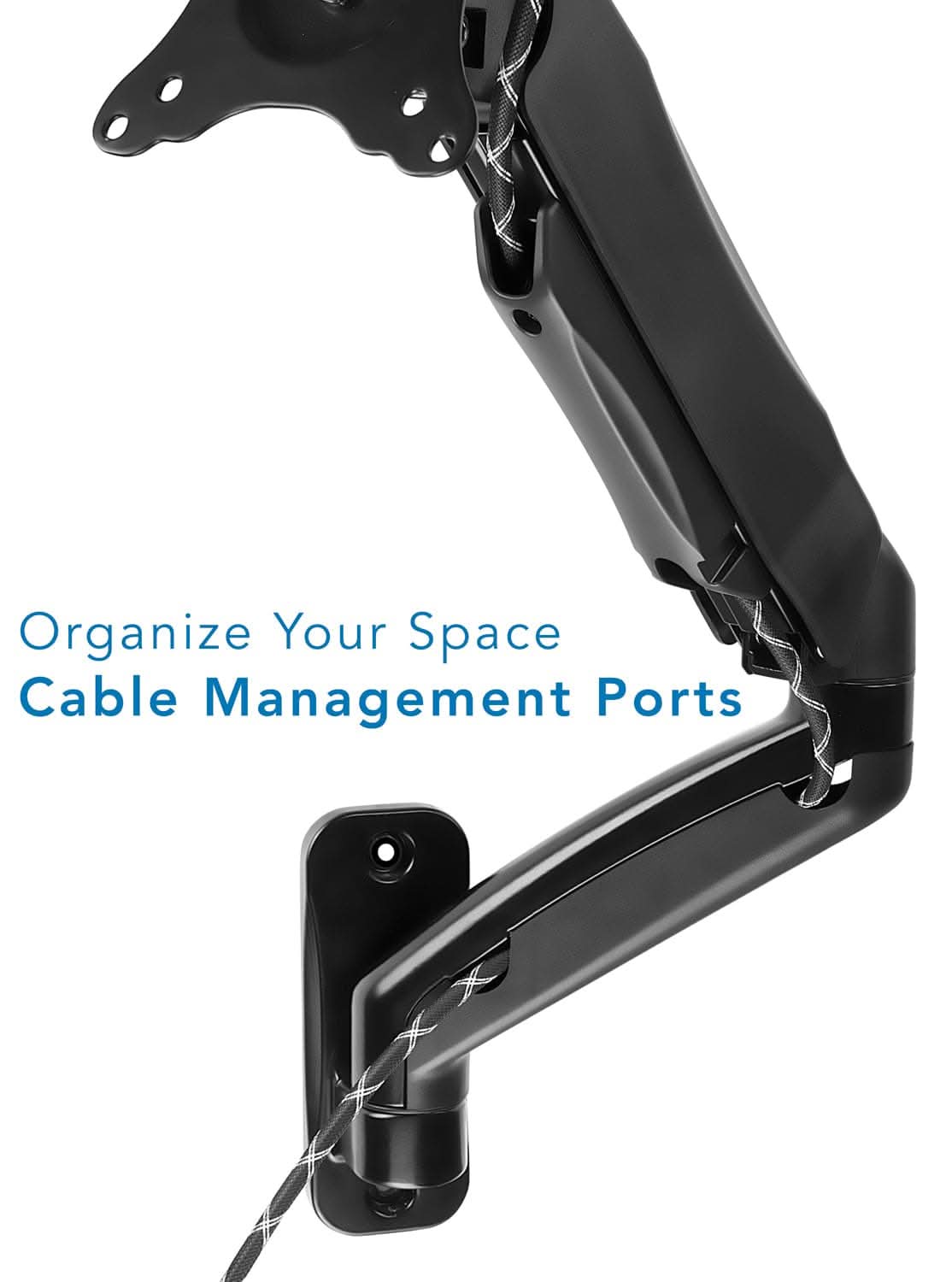 Single Monitor Wall Mount Arm Monitor Mount - Single Monitor Wall Mount Arm - Mount-It! - MI-765