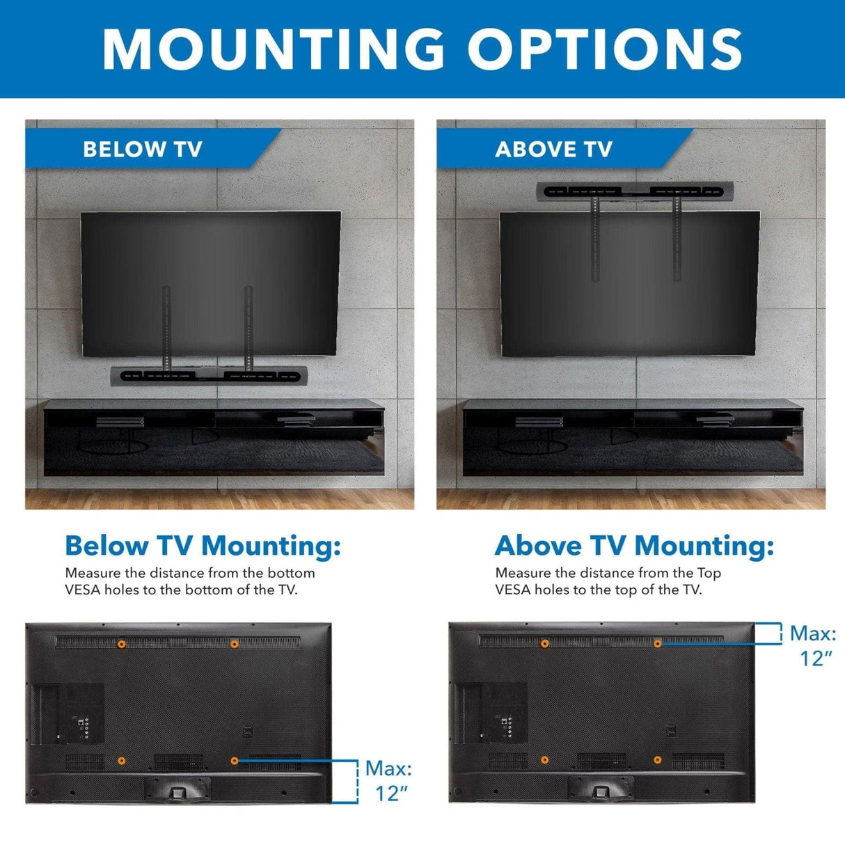 Sonos Arc Sound Bar TV Mounting Bracket Speaker Mount - Sonos Arc Sound Bar TV Mounting Bracket - Mount-It! - MI-SB52