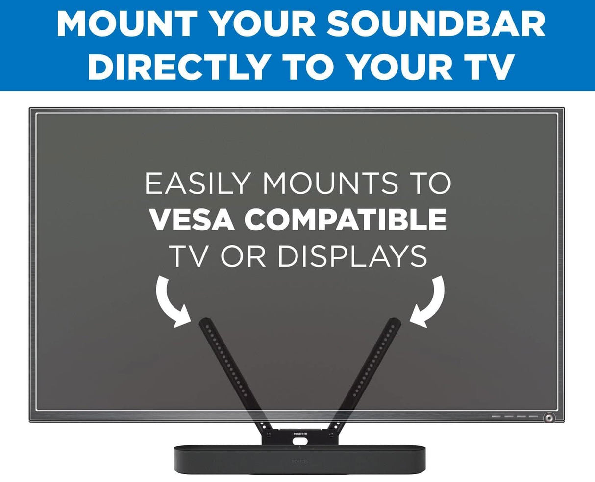 Sound Bar TV Mounting Shelf for Sonos Beam Speaker Mount - Sound Bar TV Mounting Shelf for Sonos Beam - Mount-It! - MI-SB44