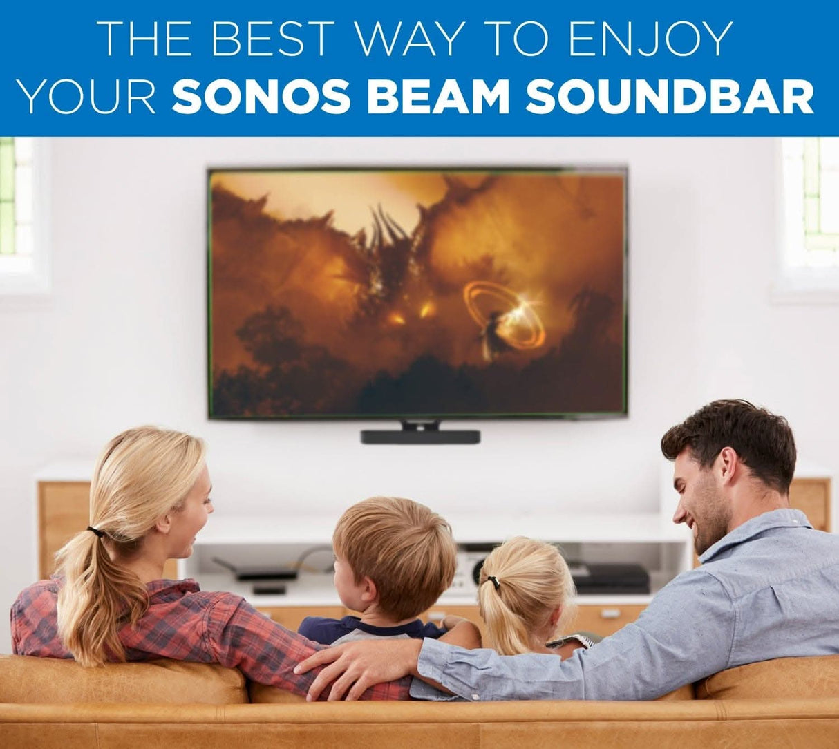 Sound Bar TV Mounting Shelf for Sonos Beam Speaker Mount - Sound Bar TV Mounting Shelf for Sonos Beam - Mount-It! - MI-SB44