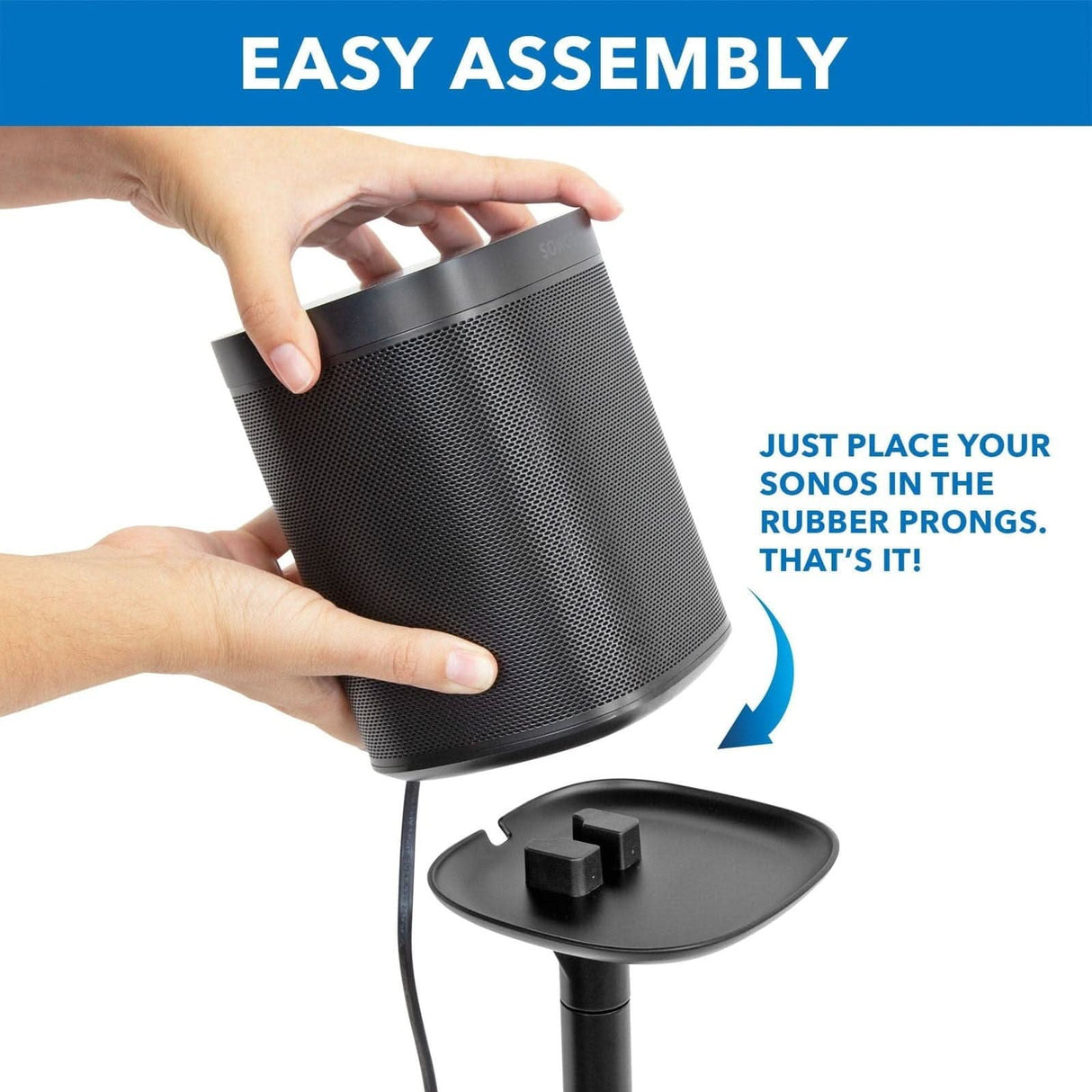 Speaker Floor Stand for SONOS One Speaker Stand - Speaker Floor Stand for SONOS One - Mount-It! - MI-SB454