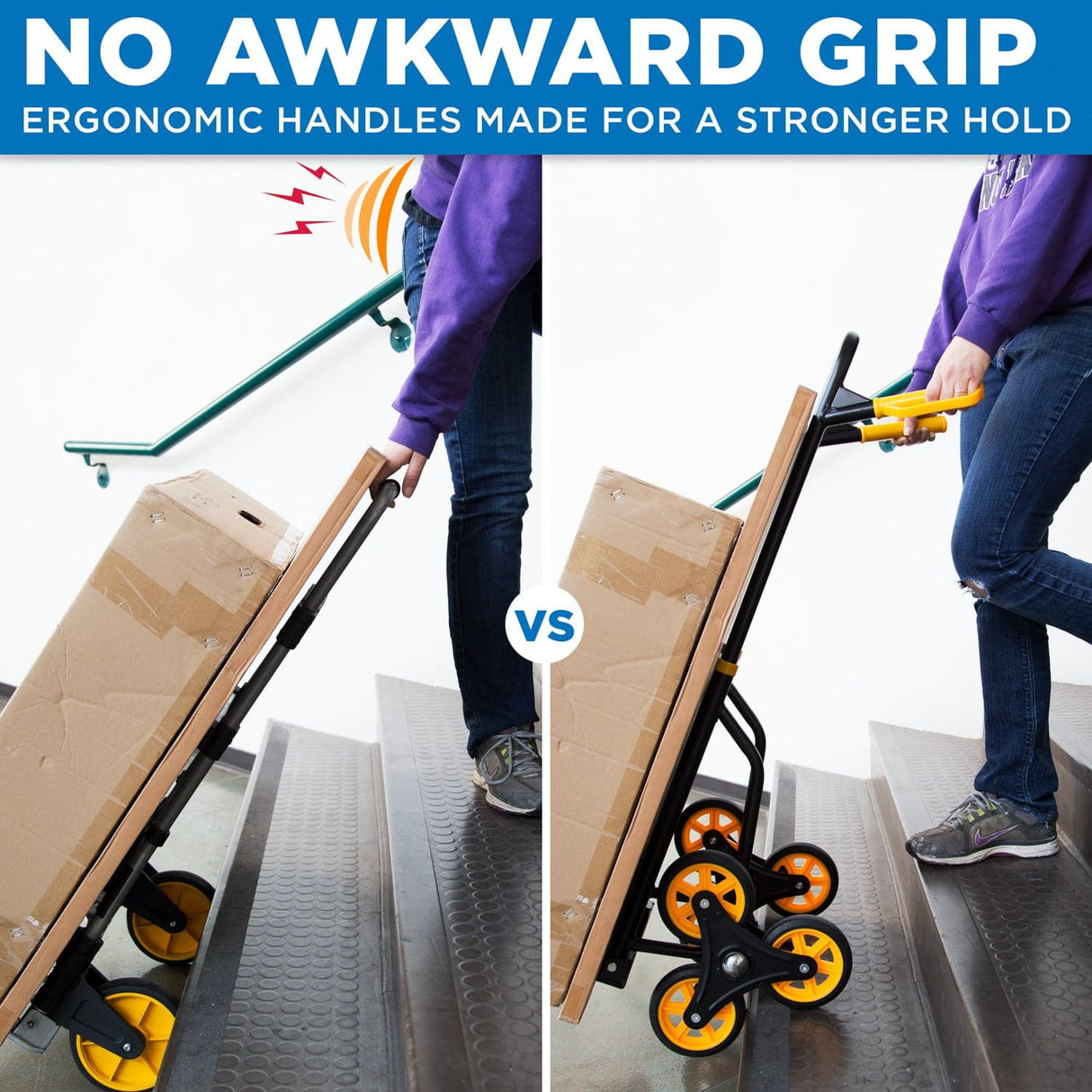 Stair Climber Hand Dolly Hand Truck - Stair Climber Hand Dolly - Mount-It! - MI-913