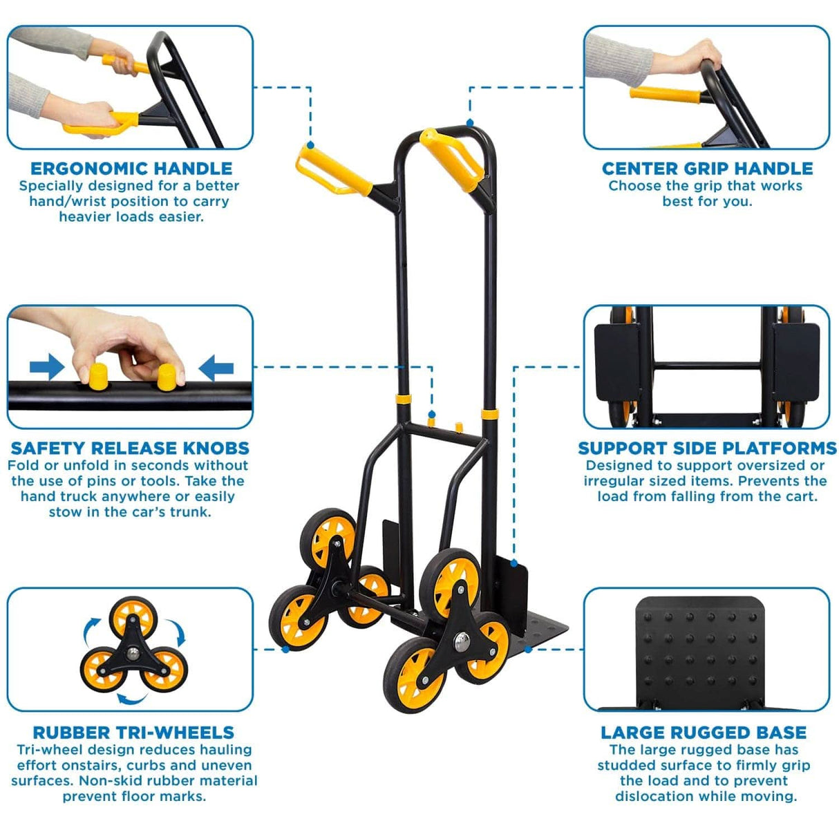 Stair Climber Hand Dolly Hand Truck - Stair Climber Hand Dolly - Mount-It! - MI-913