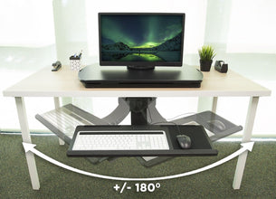 Keyboard Trays/Mounts - Standing Keyboard and Mouse Platform With Ergonomic Wrist Rest Pad - Mount-It! - MI-7139 Keyboard Trays/Mounts - Standing Keyboard and Mouse Platform With Ergonomic Wrist Rest Pad - Mount-It! - MI-7139