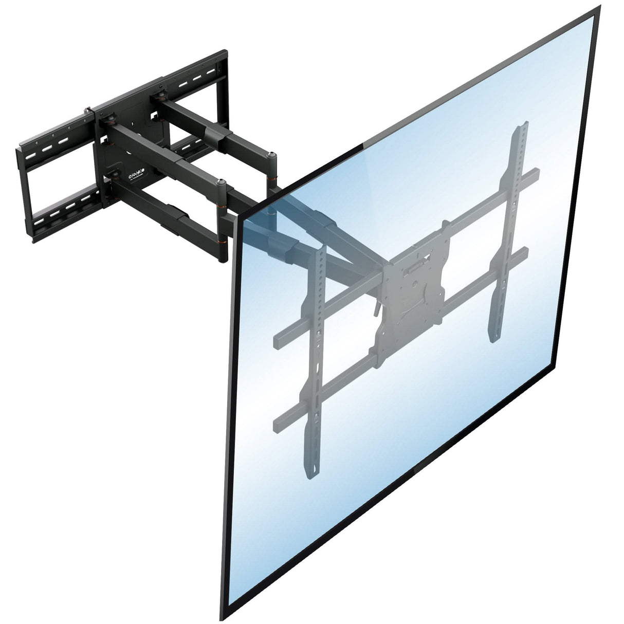 The Beast Full Motion Weatherproof TV Wall Mount Full Motion Weatherproof TV Wall Mount The Beast MI-400 with transparent screen