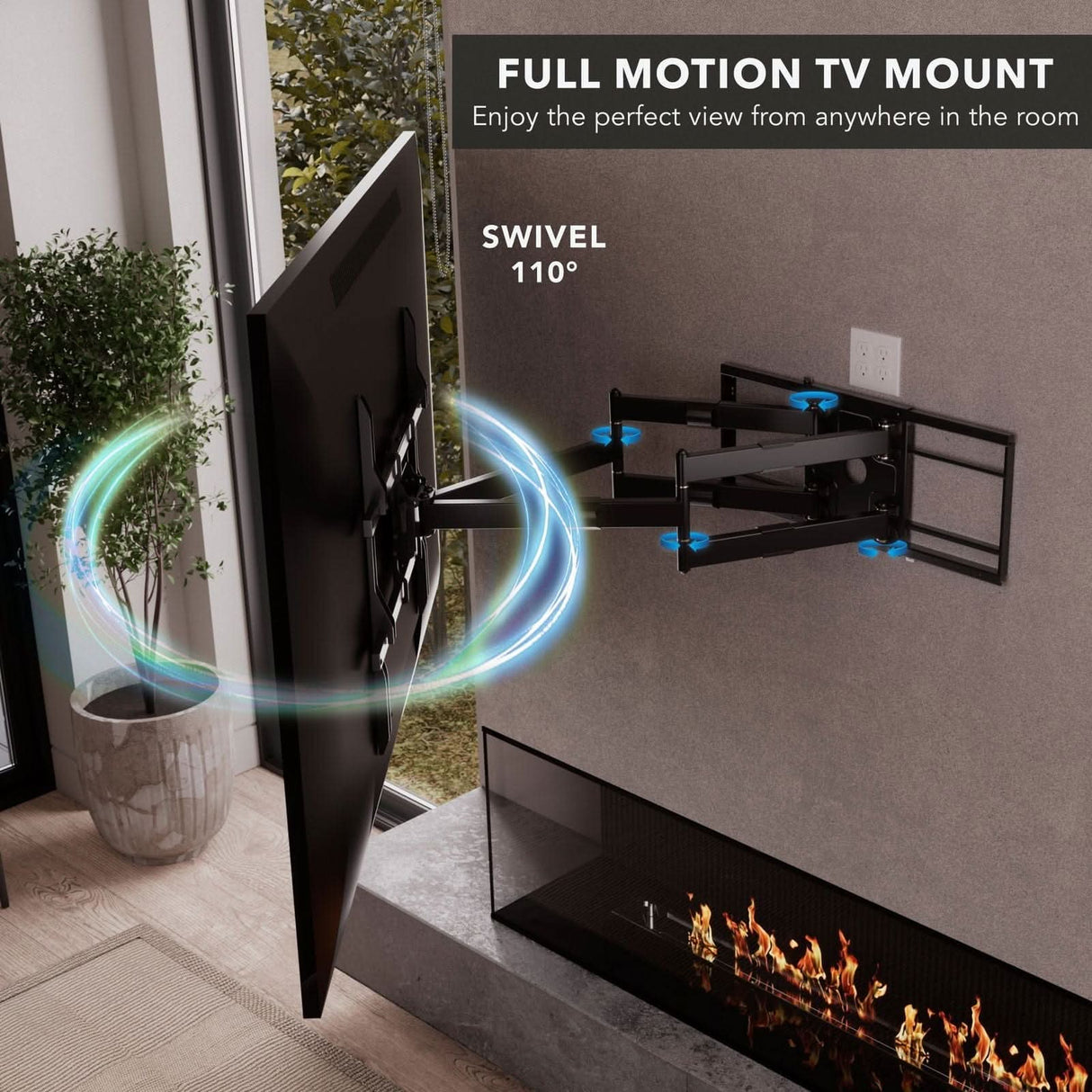 The Beast Heavy Duty Full Motion TV Wall Mount With Extra Long Extension TV Mount - The Beast Heavy Duty Full Motion TV Wall Mount With Extra Long Extension - Mount-It! - MI-394