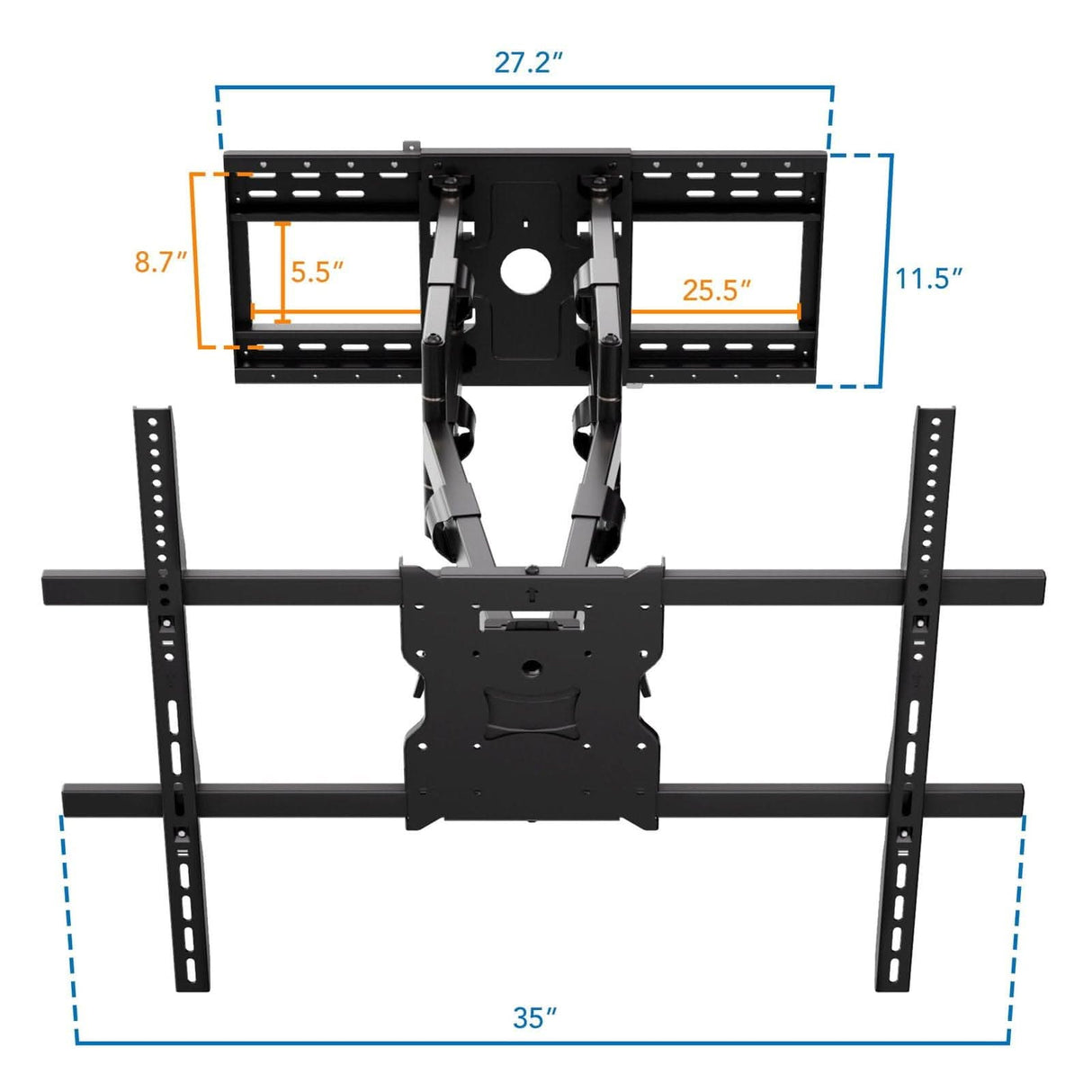 The Beast Heavy Duty Full Motion TV Wall Mount With Extra Long Extension TV Mount - The Beast Heavy Duty Full Motion TV Wall Mount With Extra Long Extension - Mount-It! - MI-394