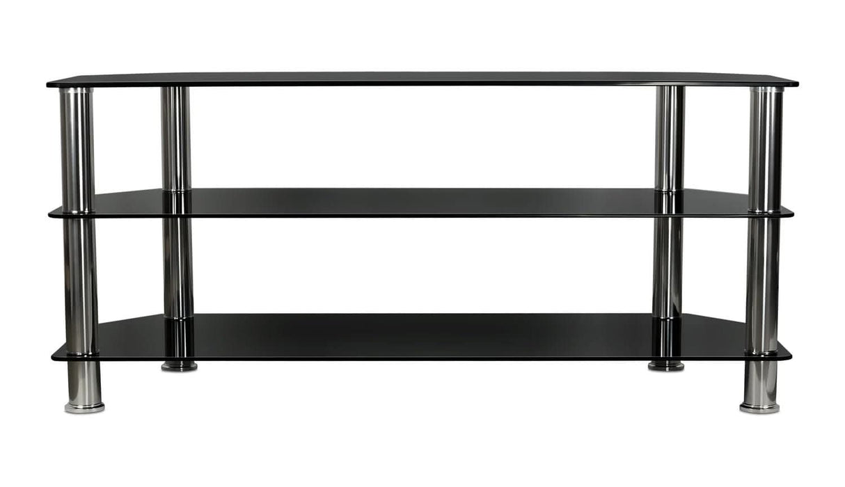 Three Tempered Glass Shelf TV Stand TV Stand - Three Tempered Glass Shelf TV Stand - Mount-It! - MI-880