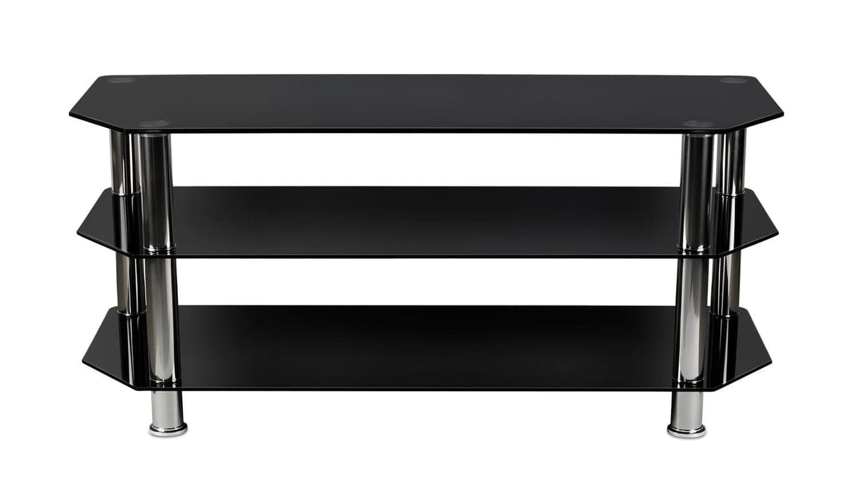 Three Tempered Glass Shelf TV Stand TV Stand - Three Tempered Glass Shelf TV Stand - Mount-It! - MI-880